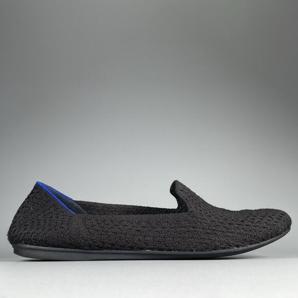 Rothy’s The Flat Women's Size 8.5 Black Knit Slip On Round Toe Casual Loafer GUC - Picture 5 of 8